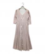 HER LIP TOハーリップトゥ）の古着「Voile Back Ribbon Long Dress」｜ピンク