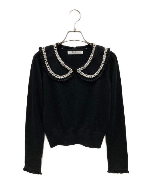 HER LIP TO（ハーリップトゥ）Her lip to (ハーリップトゥ) Rodin Pearl Knit Pullover/ロダン パール ニット プルオーバー ブラック サイズ:sの古着・服飾アイテム