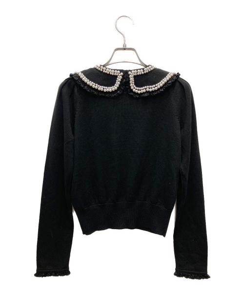 HER LIP TO（ハーリップトゥ）Her lip to (ハーリップトゥ) Rodin Pearl Knit Pullover/ロダン パール ニット プルオーバー ブラック サイズ:sの古着・服飾アイテム
