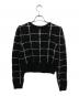 Her lip to (ハーリップトゥ) Bouncy check knit pullover/バウンシー・チェック・ニット・プルオーバー ブラック サイズ:S：7000円