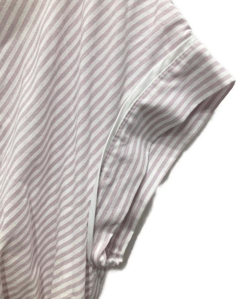 HER LIP TO（ハーリップトゥ）Her lip to (ハーリップトゥ) Stripe Cotton-Blend Summer Dress ホワイト×ピンク サイズ:Sの古着・服飾アイテム