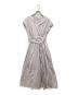 Her lip to（ハーリップトゥ）の古着「Stripe Cotton-Blend Summer Dress」｜ホワイト×ピンク