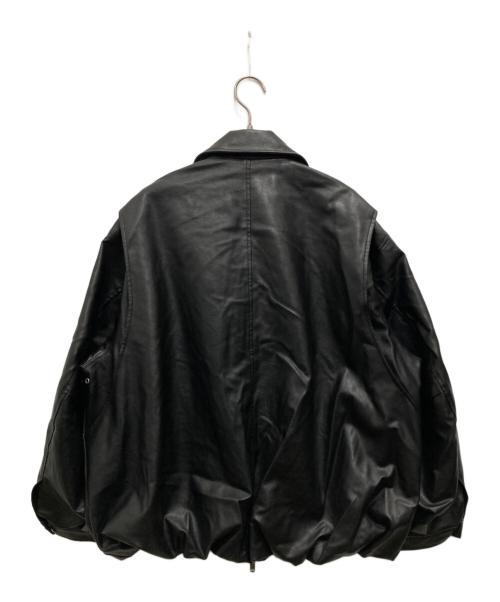CLANE（クラネ）CLANE (クラネ) フェイクレザーバルーンジャケット ブラック サイズ:1の古着・服飾アイテム