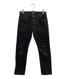 RRL（ダブルアールエル）の古着「ダメージ加工ブラックデニム」｜ブラック
