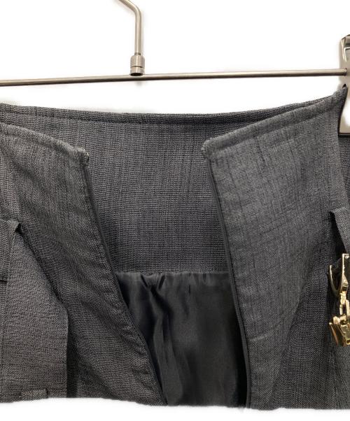 Snidel（スナイデル）Snidel (スナイデル) ビットプリーツスイッチングスカート グレー 未使用品の古着・服飾アイテム