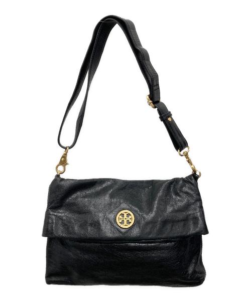 TORY BURCH（トリーバーチ）TORY BURCH (トリーバーチ) レザーショルダーバッグ ブラックの古着・服飾アイテム