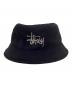 中古・古着 stussy (ステューシー) ストックロゴバケットハット ブラック：4000円
