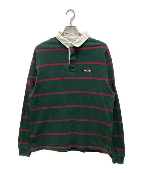 HUF（ハフ）HUF (ハフ) ラガーシャツ グリーン サイズ:Lの古着・服飾アイテム
