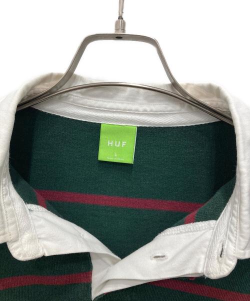 HUF（ハフ）HUF (ハフ) ラガーシャツ グリーン サイズ:Lの古着・服飾アイテム