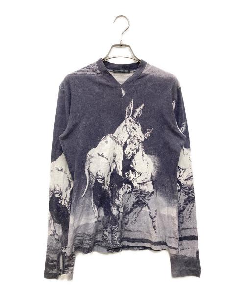 ALEXANDER McQUEEN（アレキサンダーマックイーン）ALEXANDER McQUEEN (アレキサンダーマックイーン) カットソー ネイビー サイズ:46の古着・服飾アイテム