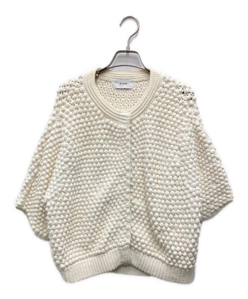 CLANE（クラネ）CLANE (クラネ) 3D DOT HALF SLEEVE KNIT CARDIGAN ホワイト サイズ:1の古着・服飾アイテム