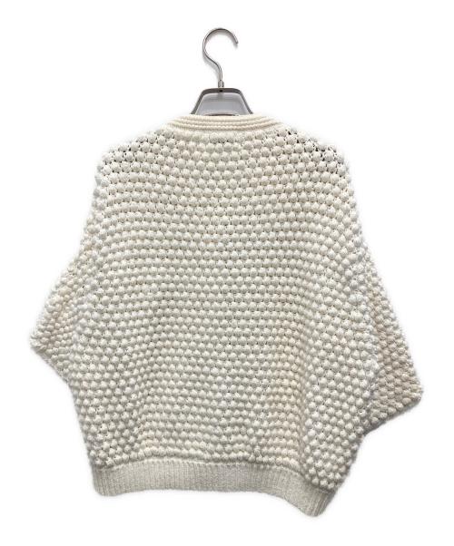 CLANE（クラネ）CLANE (クラネ) 3D DOT HALF SLEEVE KNIT CARDIGAN ホワイト サイズ:1の古着・服飾アイテム