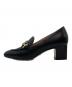 GUCCI (グッチ) インターロッキングG ズゥミ ミッドヒールローファー ブラック サイズ:37 1/2：19000円