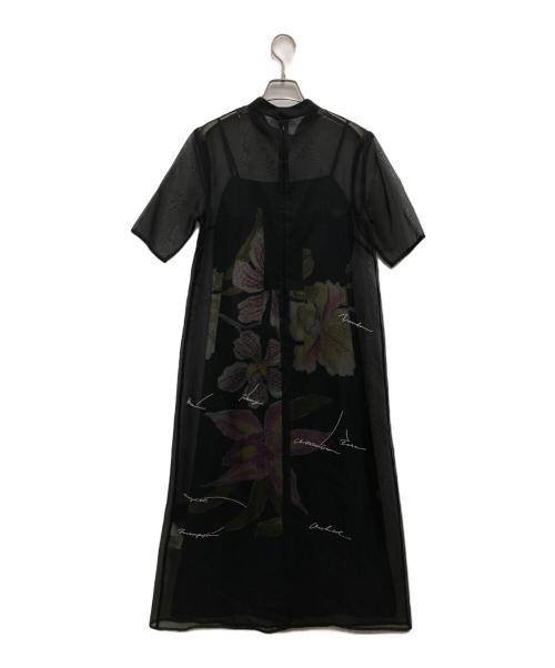 Ameri（アメリ）AMERI (アメリ) KEITA MARUYAMA (ケイタマルヤマ) SHEER LAYERED DRESS/シアー レイヤード ドレス ブラック サイズ:Sの古着・服飾アイテム