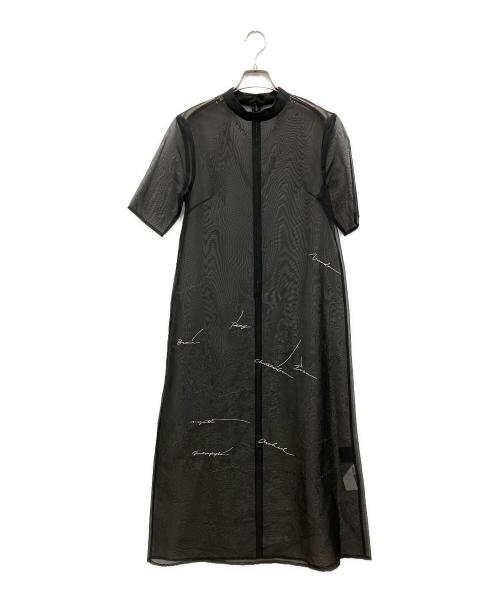 Ameri（アメリ）AMERI (アメリ) KEITA MARUYAMA (ケイタマルヤマ) SHEER LAYERED DRESS/シアー レイヤード ドレス ブラック サイズ:Sの古着・服飾アイテム