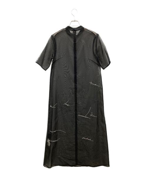 Ameri（アメリ）AMERI (アメリ) KEITA MARUYAMA (ケイタマルヤマ) SHEER LAYERED DRESS/シアー レイヤード ドレス ブラック サイズ:Sの古着・服飾アイテム