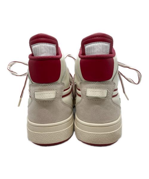 DIESEL（ディーゼル）DIESEL (ディーゼル) S-UKIYO MID X ホワイト×レッド サイズ:28.5の古着・服飾アイテム