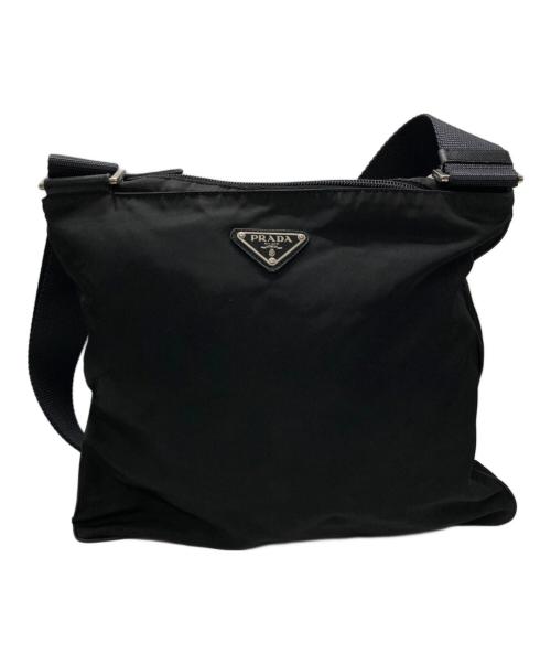 PRADA（プラダ）PRADA (プラダ) ナイロンショルダーバッグ ブラックの古着・服飾アイテム
