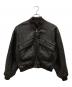 BEAMS（ビームス）の古着「ユーズド加工レザーショートブルゾン」｜ブラウン