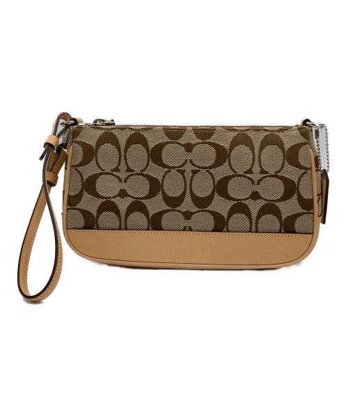 COACH（コーチ）COACH (コーチ) アクセサリーポーチ ベージュの古着・服飾アイテム