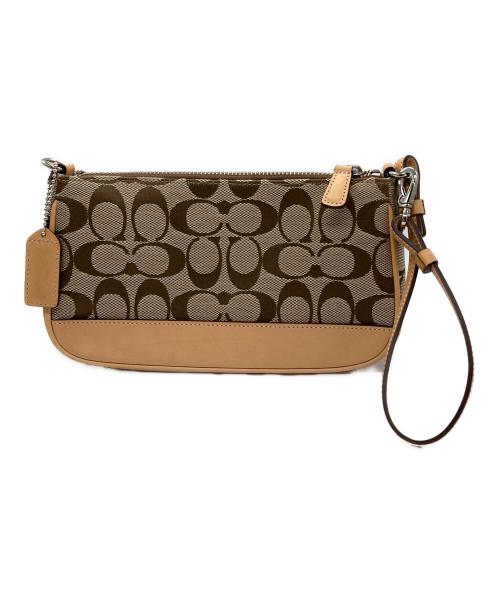 COACH（コーチ）COACH (コーチ) アクセサリーポーチ ベージュの古着・服飾アイテム