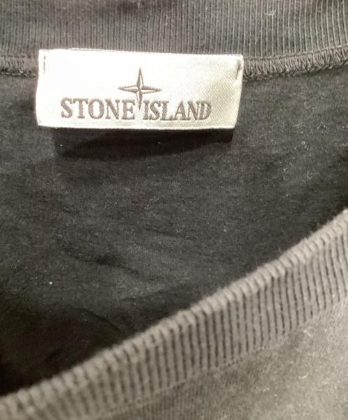 STONE ISLAND（ストーンアイランド）STONE ISLAND (ストーンアイランド) ガーメントダイ スウェットロンT ブラック サイズ:Lの古着・服飾アイテム