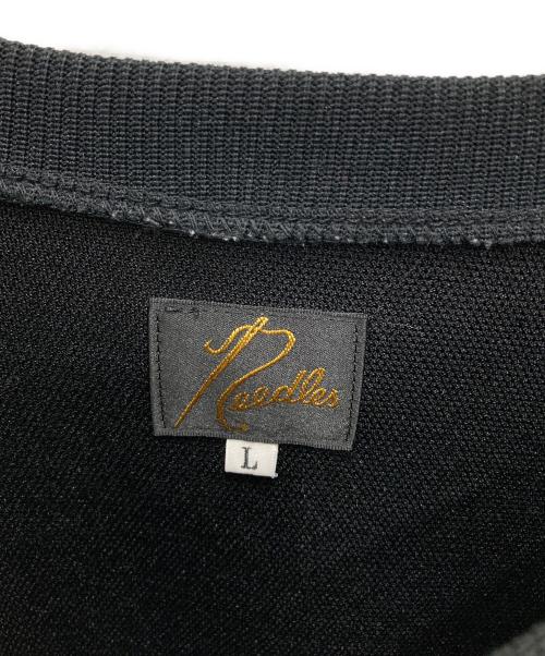 Needles（ニードルズ）Needles (ニードルズ) TRACK CREW NECK SHIRT/トラック クルー ネック シャツ ブラック×パープル サイズ:Lの古着・服飾アイテム