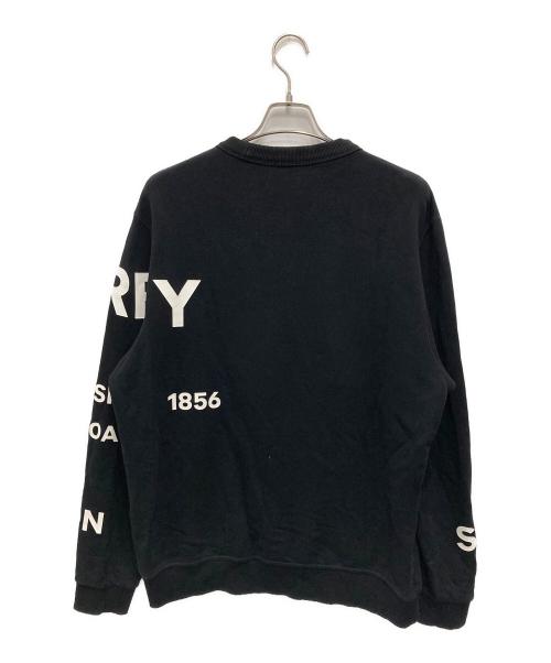 BURBERRY LONDON（バーバリーロンドン）BURBERRY LONDON (バーバリーロンドン) ホースフェリープリントロゴスウェット ブラック サイズ:Lの古着・服飾アイテム