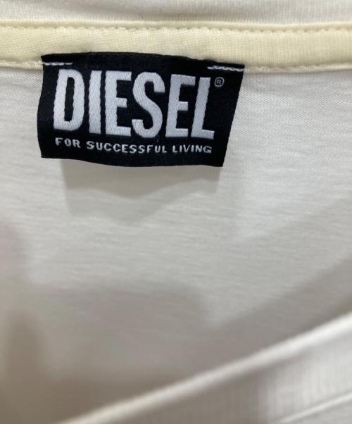 DIESEL（ディーゼル）DIESEL (ディーゼル) プリントカットソー ホワイト サイズ:XLの古着・服飾アイテム