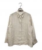 TOMORROW LAND collectionトゥモローランドコレクション）の古着「シアーオーガンジー ロングスリーブブラウス」｜アイボリー
