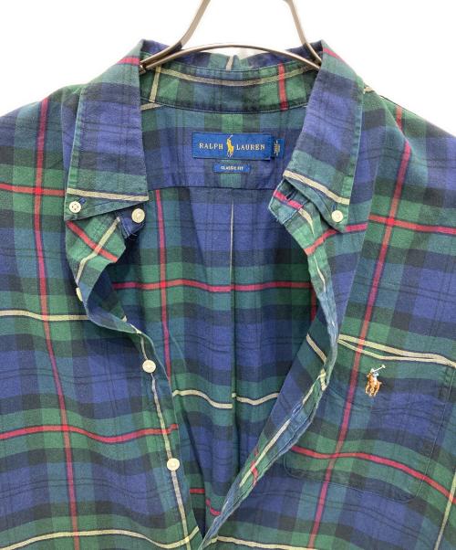 RALPH LAUREN（ラルフローレン）RALPH LAUREN (ラルフローレン) チェックシャツ ネイビー×グリーン サイズ:Lの古着・服飾アイテム