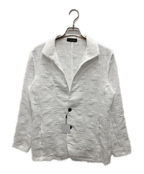 GARNIER（ガルニエ）Garnier (ガルニエ) スタンドカバーオール ホワイト サイズ:L 未使用品の古着・服飾アイテム