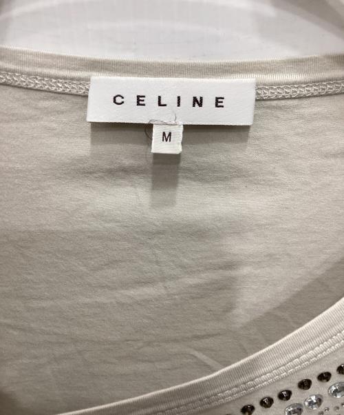 CELINE（セリーヌ）CELINE (セリーヌ) ビジューカットソー ベージュ サイズ:Mの古着・服飾アイテム
