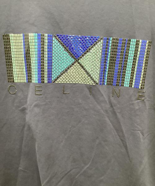 CELINE（セリーヌ）CELINE (セリーヌ) ビジューカットソー ネイビー サイズ:Mの古着・服飾アイテム