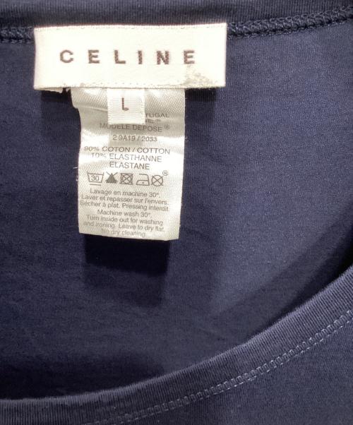 CELINE（セリーヌ）CELINE (セリーヌ) プリントカットソー ネイビー サイズ:Lの古着・服飾アイテム
