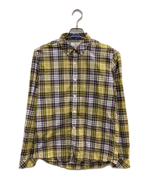 Barbour（バブアー）Barbour (バブアー) チェックBDシャツ イエロー サイズ:サイズ記載なし（実寸ご確認ください）の古着・服飾アイテム