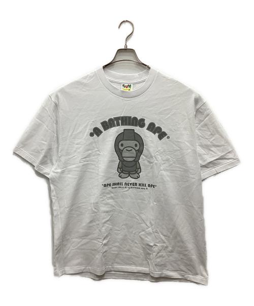 BAPE BY A BATHING APE（ベイプバイアベイシングエイプ）BAPE BY A BATHING APE (ベイプバイアベイシングエイプ) グラフィックTシャツ ホワイト サイズ:2XLの古着・服飾アイテム