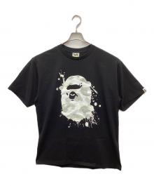 BAPE BY A BATHING APE（ベイプバイアベイシングエイプ）の古着「City Camo Painting Ape Head Tee/シティ カモ ペインティング エイプ ヘッド ティー」｜ブラック