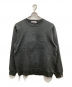 A BATHING APEアベイシングエイプ）の古着「EMBOSS BUSY WORKS CREWNECK SWEATSHIRT/エンボス ビジー ワークス クルーネック スウェットシャツ」｜グレー