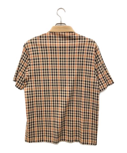 DAKS（ダックス）DAKS (ダックス) ハウスチェック柄ポロシャツ ブラウン サイズ:Lの古着・服飾アイテム