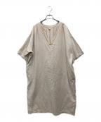 TODAYFULトゥデイフル）の古着「Linen Caftan Dress/リネン カフタン ドレス」｜ベージュ