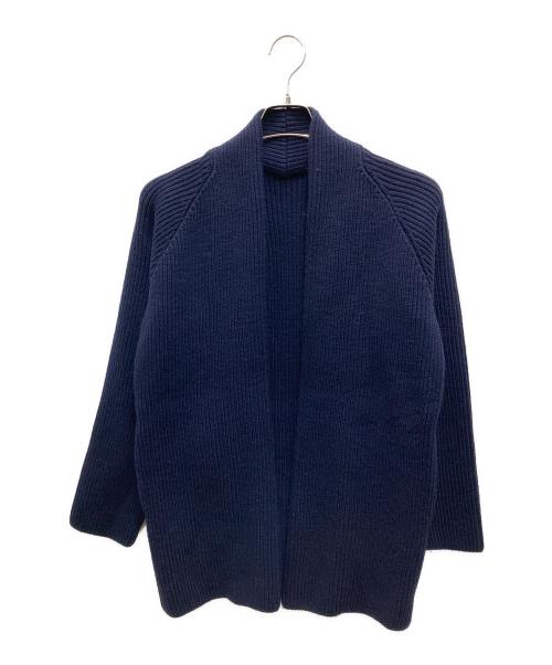 edition（エディション）edition (エディション) FRENCH MERINO CARDIGAN ウール ニットカーディガン/フレンチ メリノ カーディガン ウール ニットカーディガン ネイビー サイズ:F 未使用品の古着・服飾アイテム