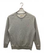 maison kitsuneメゾンキツネ）の古着「SWEATSHIRT TRICOLOR FOX/スウェットシャツ トリコロール フォックス パッチ PATCH」｜グレー