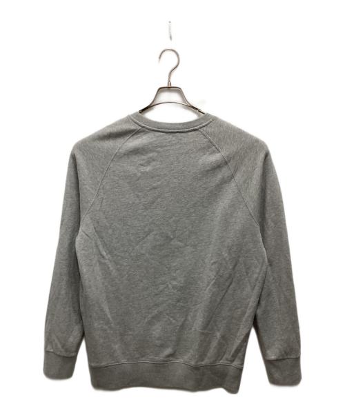 maison kitsune（メゾンキツネ）MAISON KITSUNE (メゾンキツネ) SWEATSHIRT TRICOLOR FOX/スウェットシャツ トリコロール フォックス パッチ PATCH グレー サイズ:XLの古着・服飾アイテム