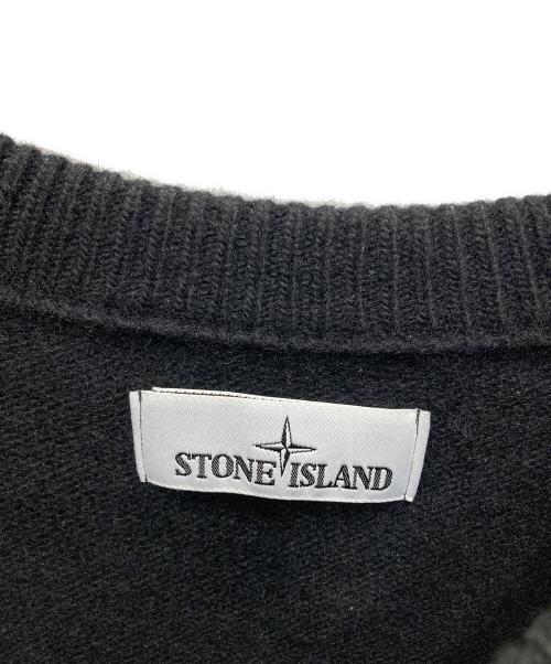 STONE ISLAND（ストーンアイランド）STONE ISLAND (ストーンアイランド) Crew Neck Knitwear/クルー ネック ニットウェア ブラック サイズ:3XLの古着・服飾アイテム
