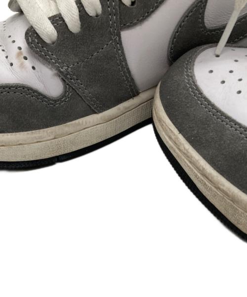 NIKE（ナイキ）NIKE (ナイキ) Air Jordan 1 Retro High OG/エア ジョーダン 1 レトロ ハイ OG ホワイト×グレー サイズ:28の古着・服飾アイテム