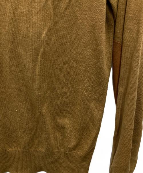 Maison Margiela（メゾンマルジェラ）Maison Margiela (メゾンマルジェラ) エルボーパッチVネックカーディガン ベージュ サイズ:Sの古着・服飾アイテム