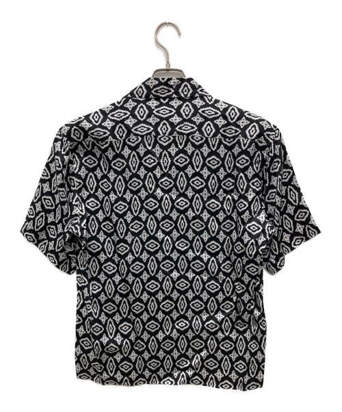 Maison Margiela（メゾンマルジェラ）Maison Margiela (メゾンマルジェラ) 総柄オープンカラーシャツ ホワイト×ブラック サイズ:Mの古着・服飾アイテム