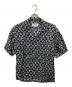 Maison Margiela（メゾンマルジェラ）の古着「総柄オープンカラーシャツ」｜ホワイト×ブラック