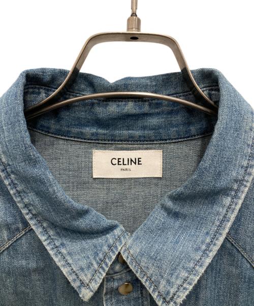 CELINE（セリーヌ）CELINE (セリーヌ) デニムウエスタンシャツ インディゴ サイズ:Lの古着・服飾アイテム